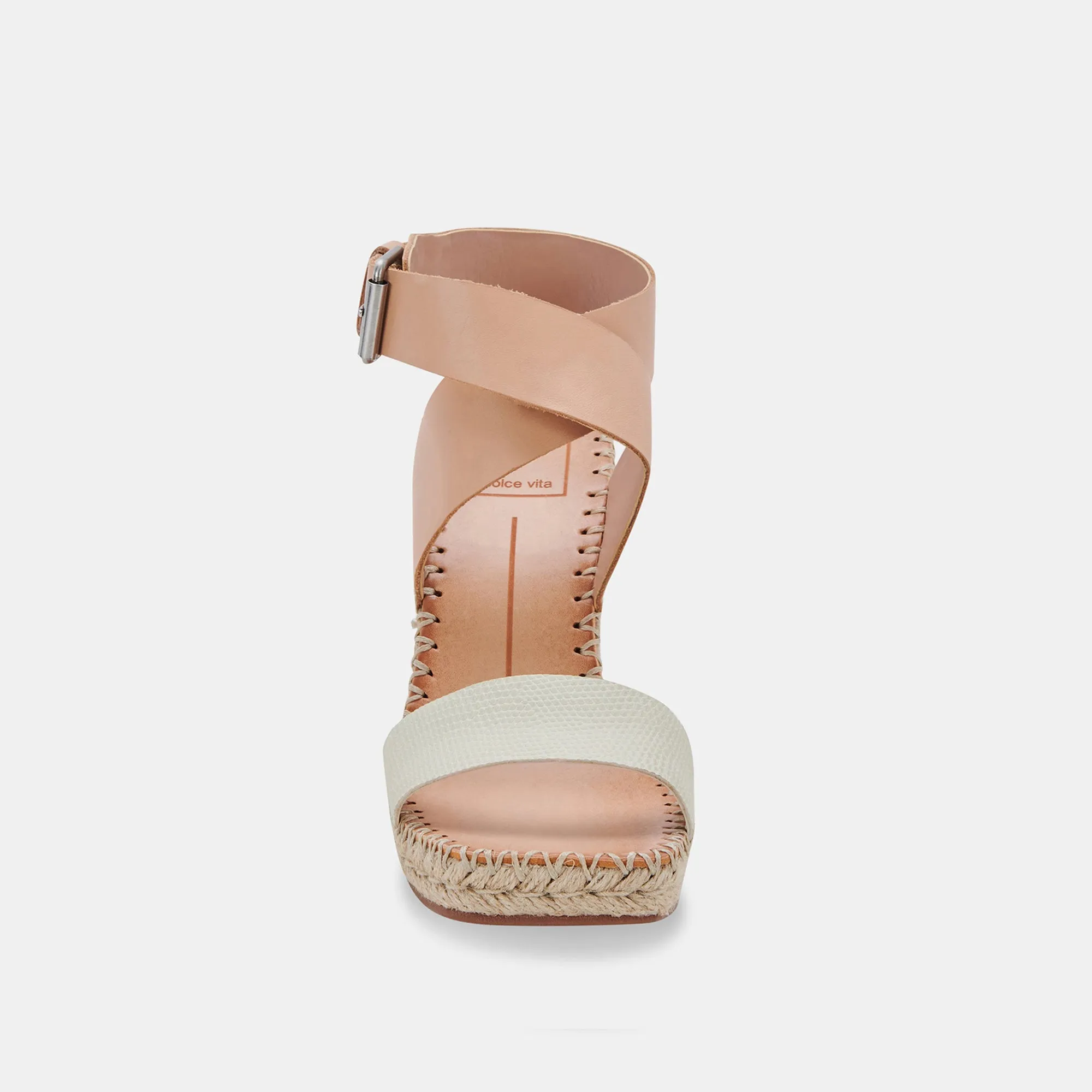 NEZZA WEDGES NATURAL MULTI LEATHER