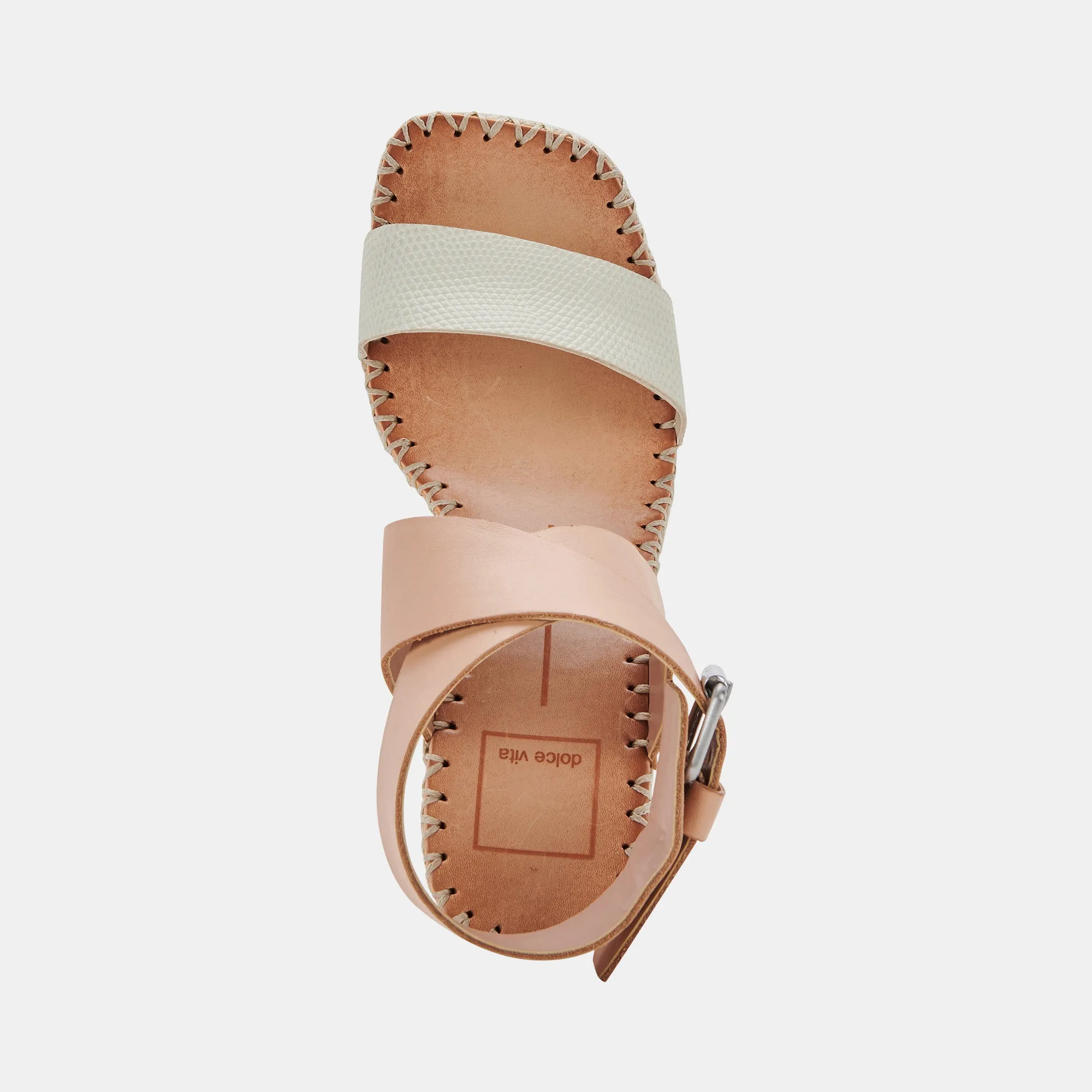 NEZZA WEDGES NATURAL MULTI LEATHER