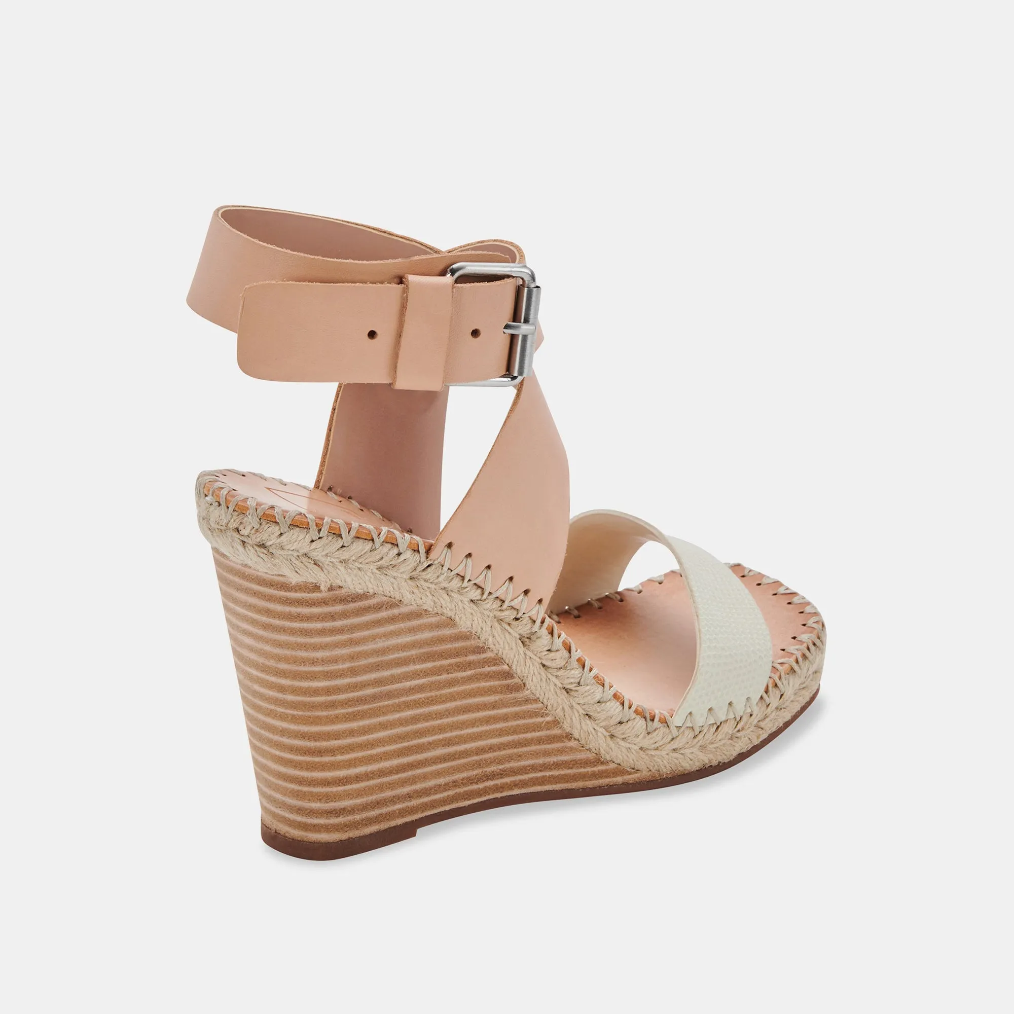 NEZZA WEDGES NATURAL MULTI LEATHER