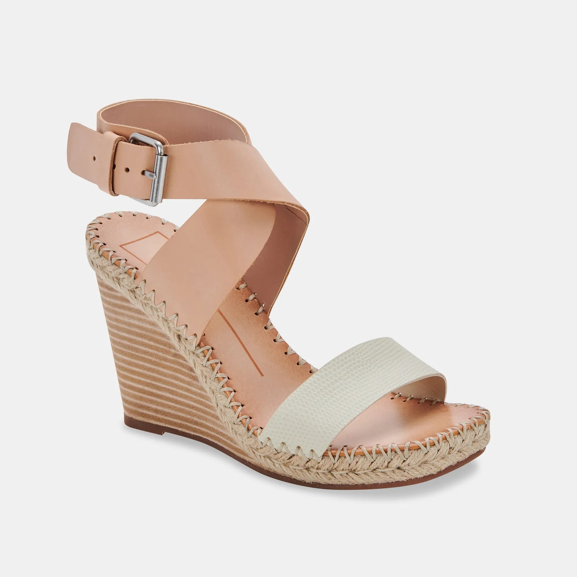 NEZZA WEDGES NATURAL MULTI LEATHER