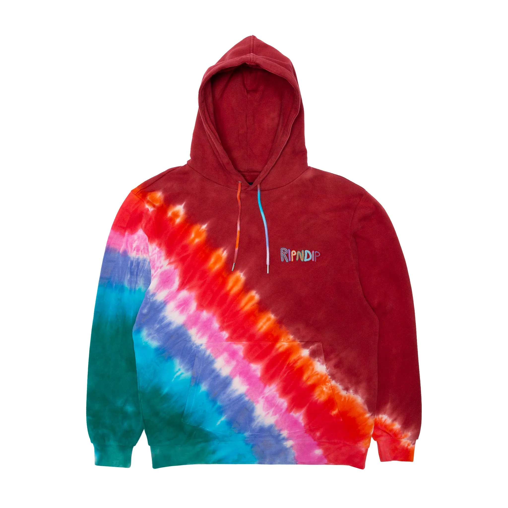 OG Prisma Embroidered Hoodie (Red Tie Dye)