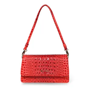 Pelle Luxur Women's Dark Pink, Premium PU Sling Bag, Small Size with Magnet clasp Closure