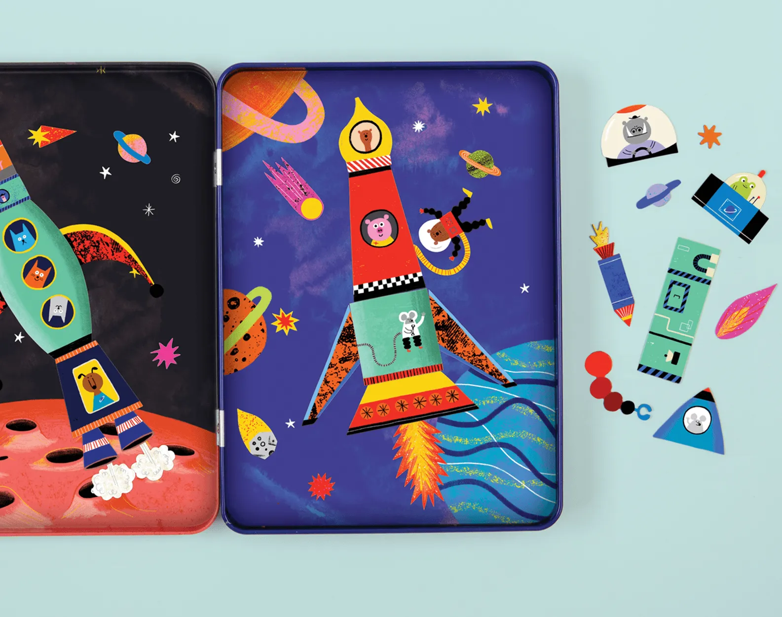 Rocket Ships Magnetic Build-It