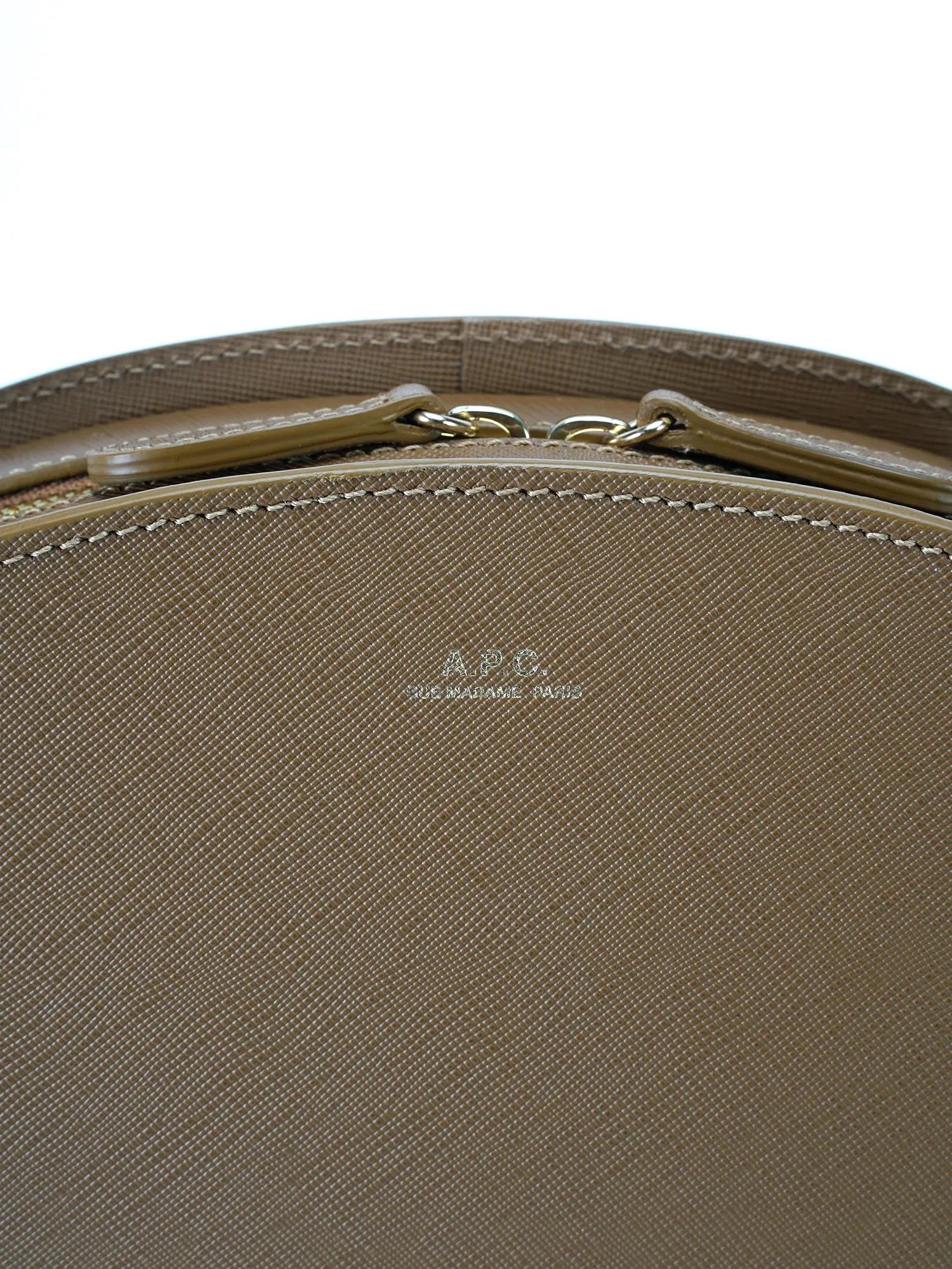 Sac Demi Lune Saffiano CAC MARRON GLACE