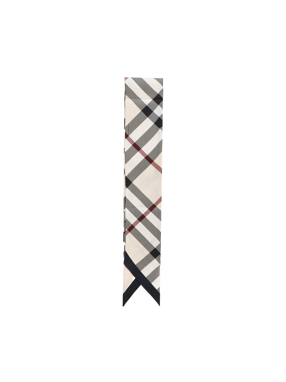 Silk Vintage Check Scarf in Black