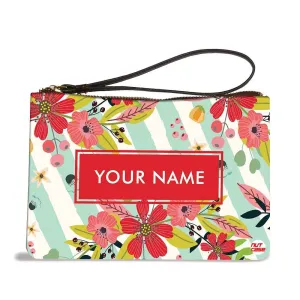 Small Bracelet Pouch - Red Flowers