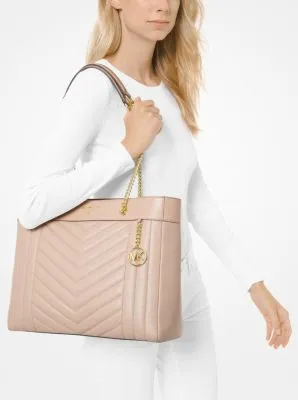 Susan Extra-Large Quilted Leather Convertible Tote Bag