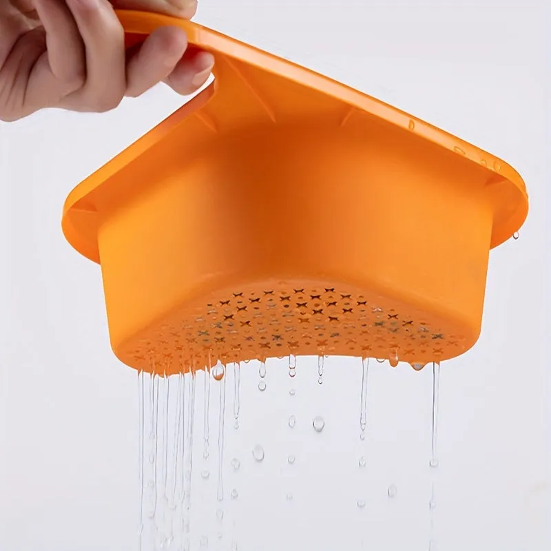 Swanshaped overthefaucet drain rack for kitchen organization