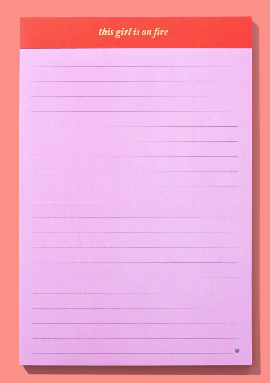 This Girl is on Fire Note Pad