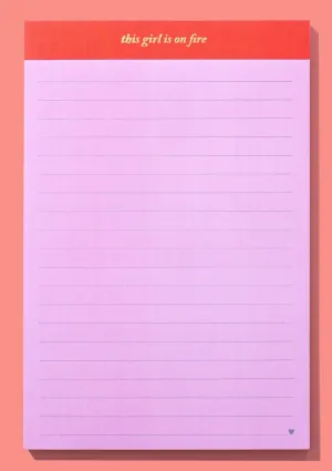 This Girl is on Fire Note Pad