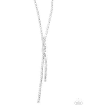 Timeless Team - White Necklace - Paparazzi Accessories