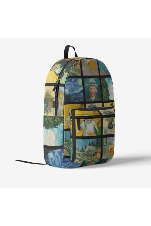 Van Gogh Expo Retro Colorful Print Trendy Backpack