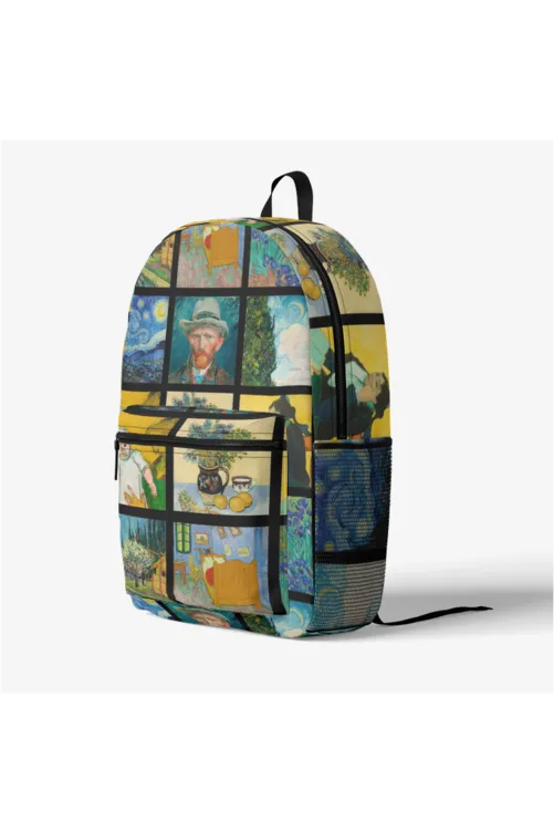 Van Gogh Expo Retro Colorful Print Trendy Backpack
