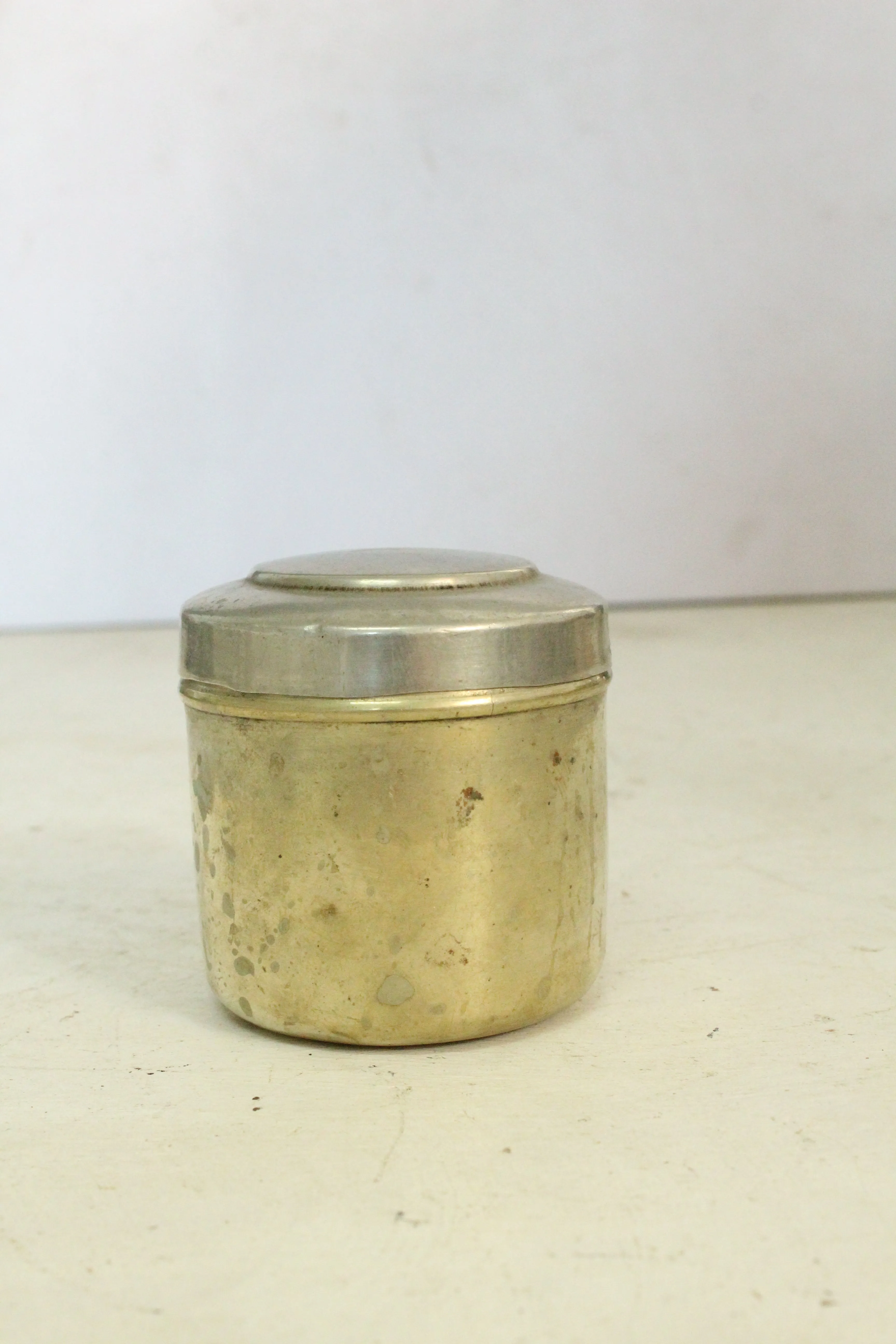 Vintage Brass Barni/ Grocery Container: A Timeless Storage Treasure