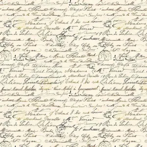 Vintage Rose - Handwriting Text Cream