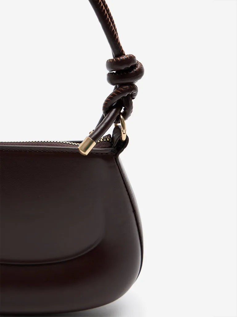 Westside Brown Knot-Detailed Shoulder Bag