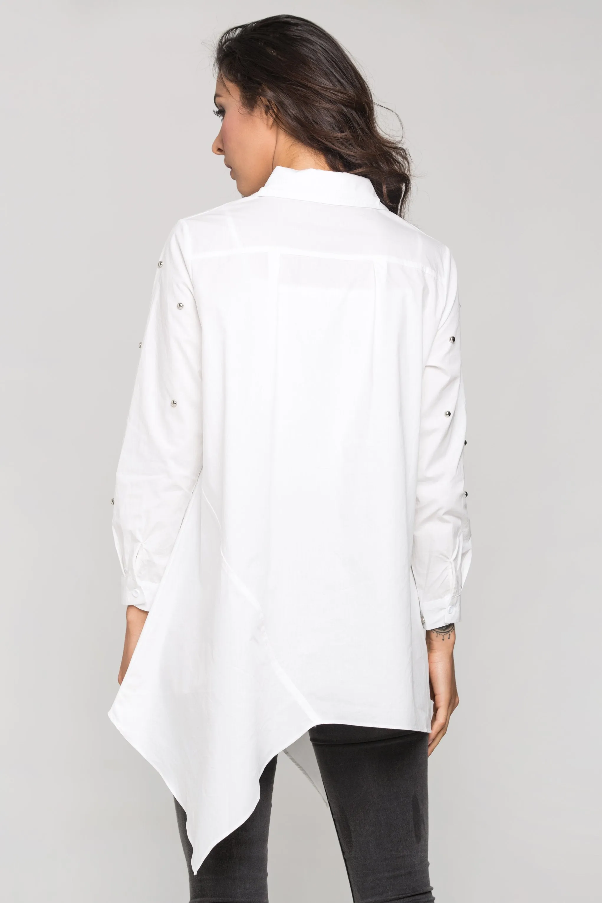 White Embellished Tent Top