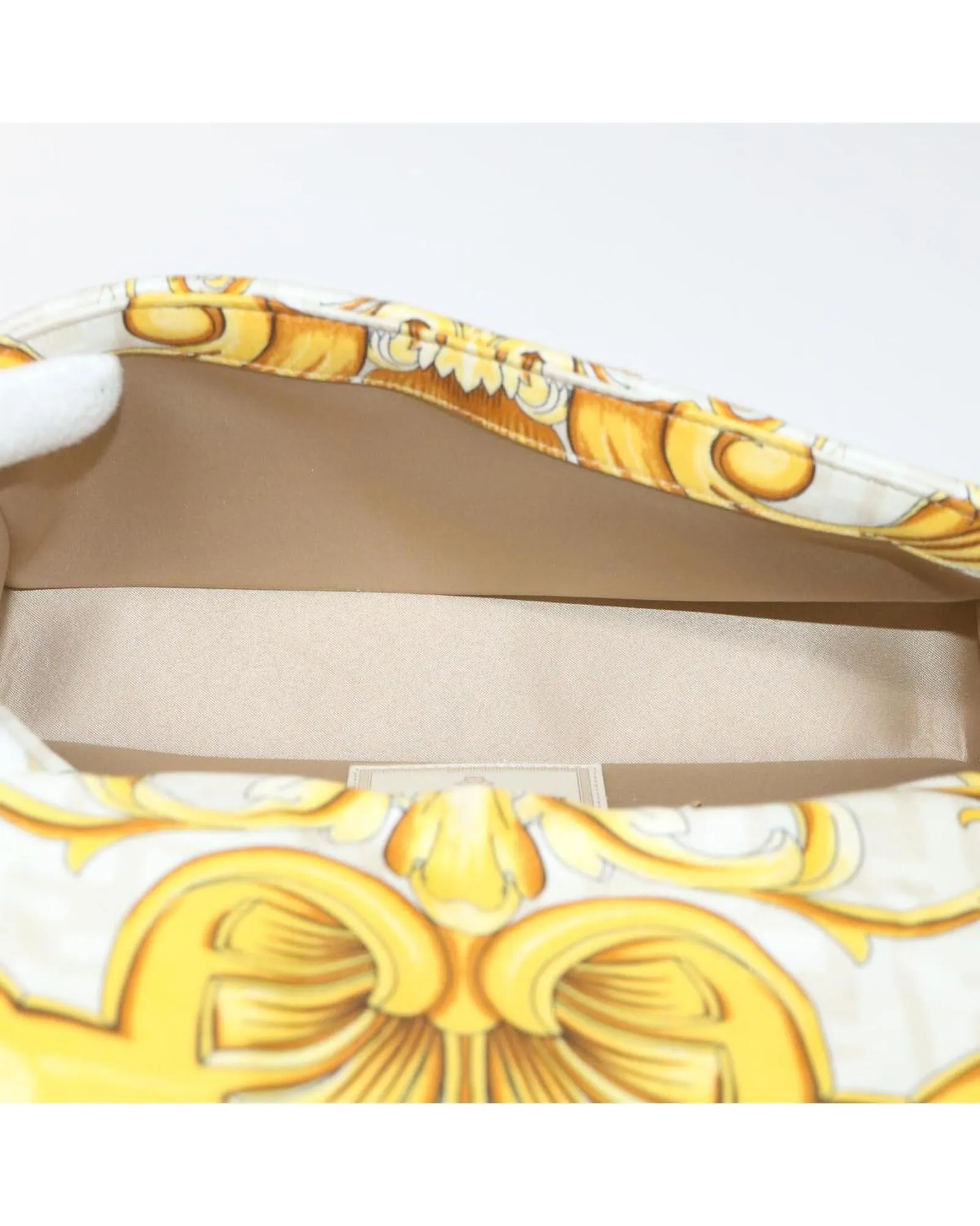 White Polyester Shoulder Bag with 2-way Style