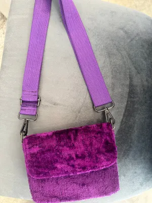Wolf & Willa Ronan Handspun Silk Crossbody Bag - Amethyst