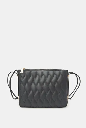 Women Black Quilting Utility Bag