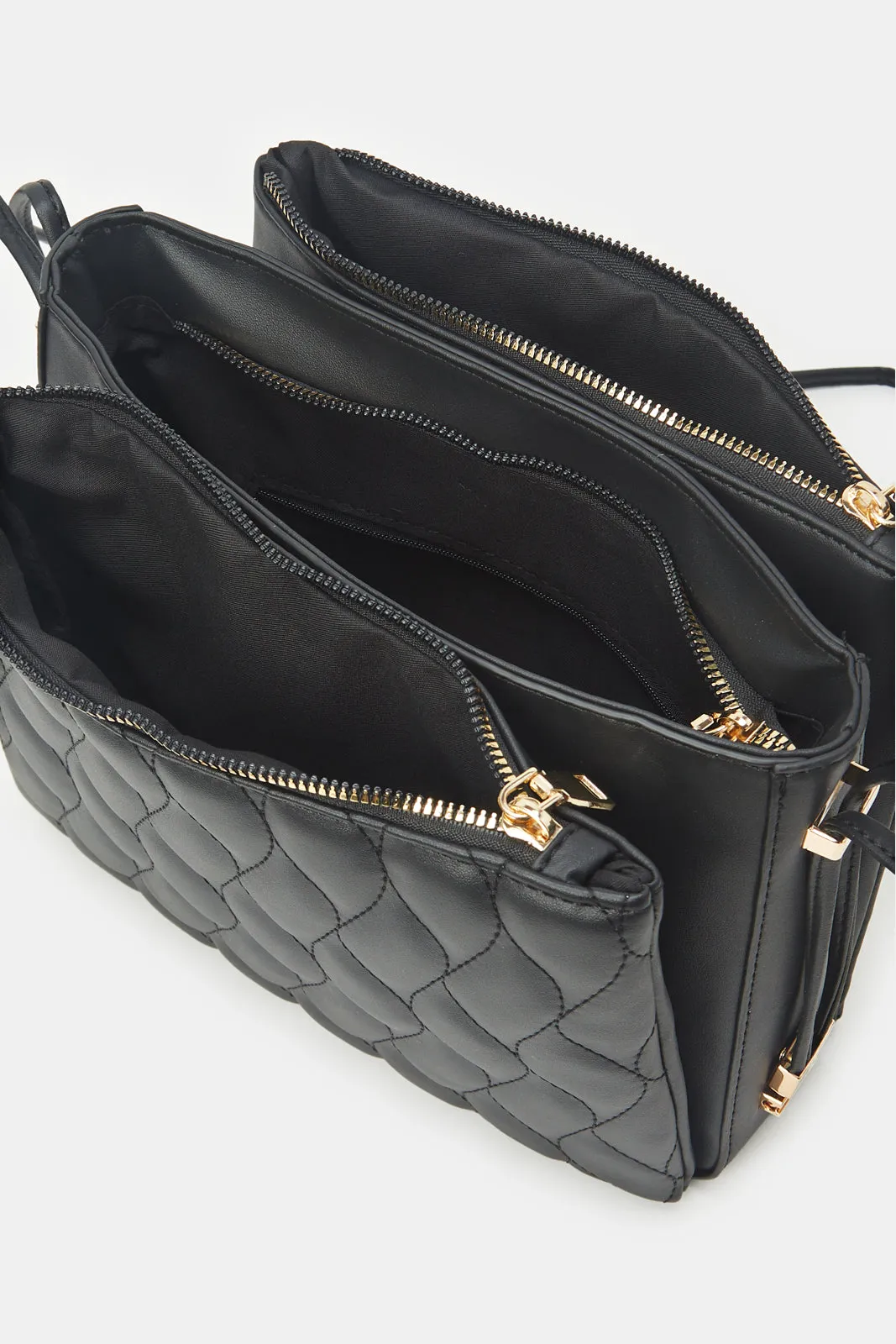 Women Black Quilting Utility Bag