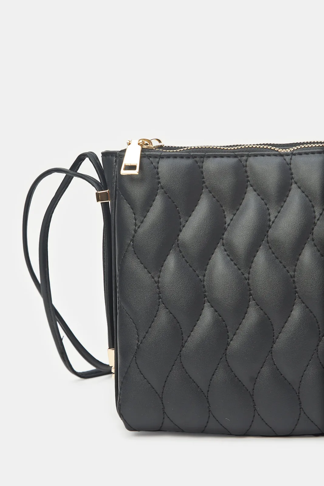 Women Black Quilting Utility Bag