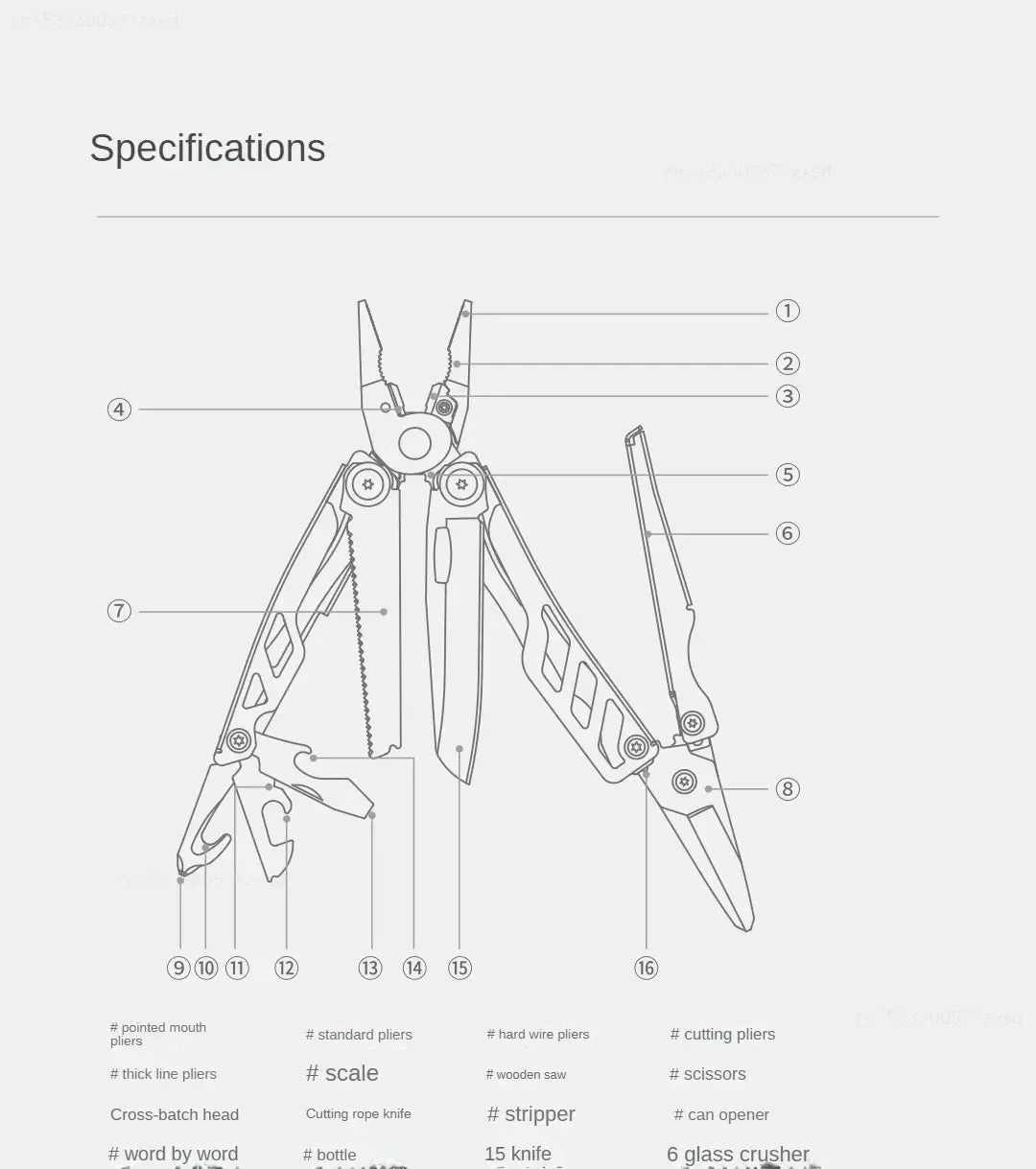 Xiaomi NexTool Flagship Pro Special EDC Outdoor Hand Tool 16 IN 1 Multi-Tool Pliers Multi Tool Outdoor Folding Pliers EDC Knife
